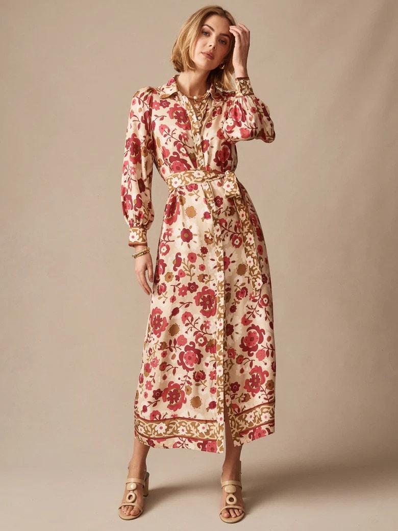 J. Mclaughlin Serena Silk Blend Dress In Floral Daydream Frame Xs Extra Small